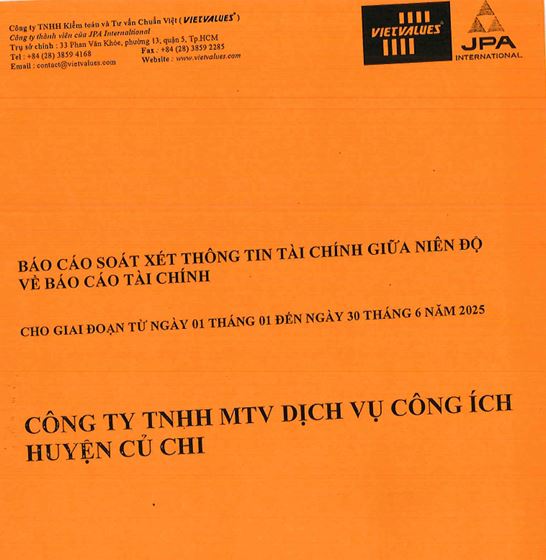 BÁO CÁO SOÁT XÉT BÁO CÁO TÀI CHÍNH 6 THÁNG ĐẦU NĂM 2025